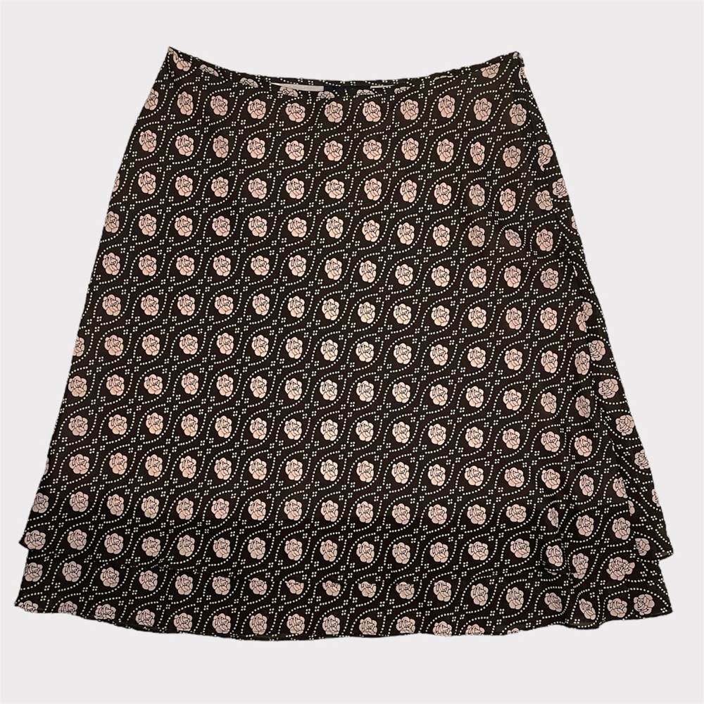 Ann Taylor Floral Midi A-Line Skirt